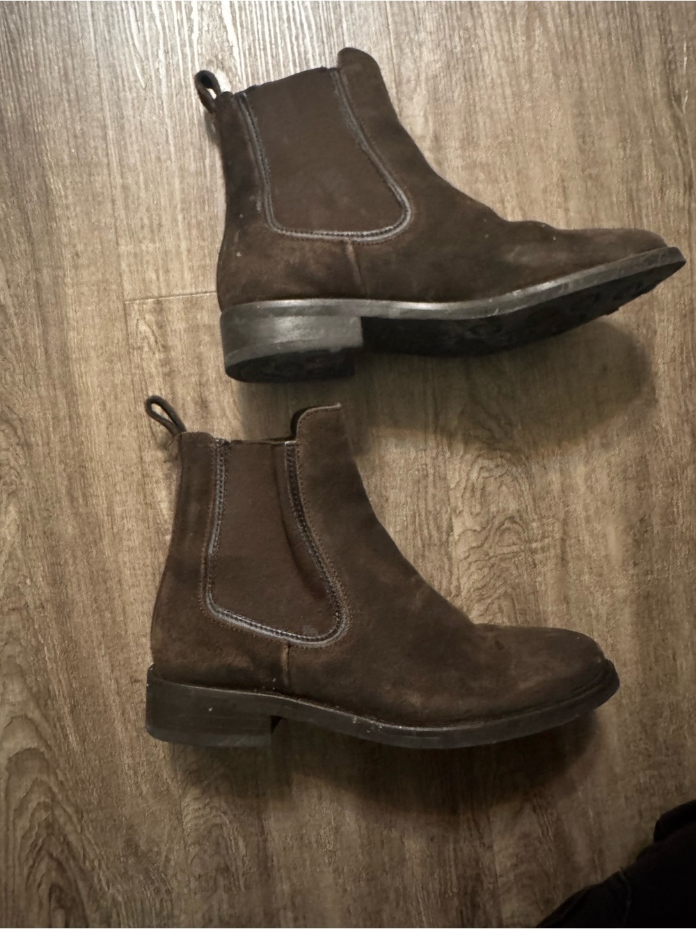 Thursday Boot Company Dark Green Suede Chelsea Booties